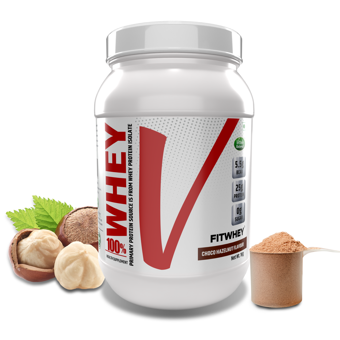 Fitwhey 100% Whey Protein, Premium Blend of Whey Protein Concentrate & Whey Protein Isolate| 25 g Protein per Serving