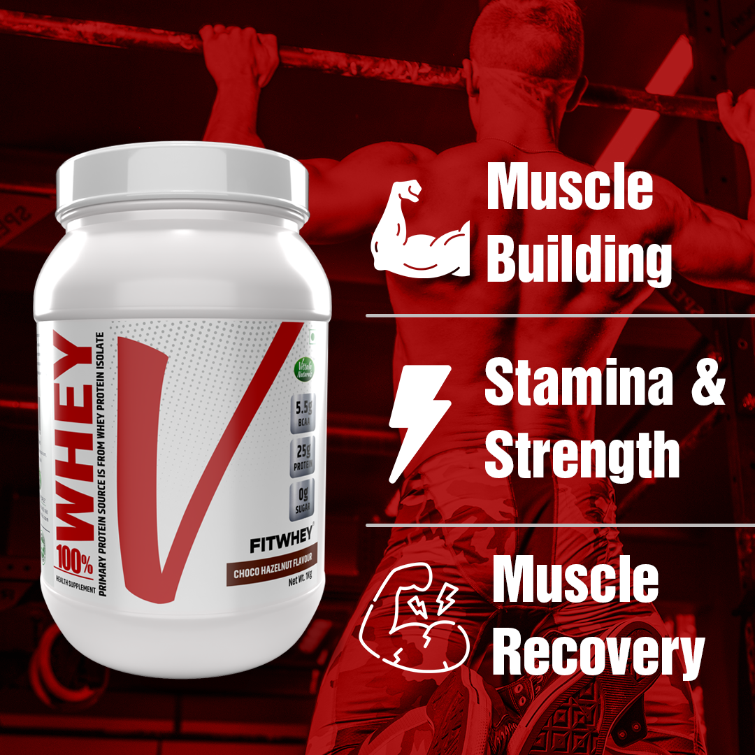 Fitwhey 100% Whey Protein, Premium Blend of Whey Protein Concentrate & Whey Protein Isolate| 25 g Protein per Serving