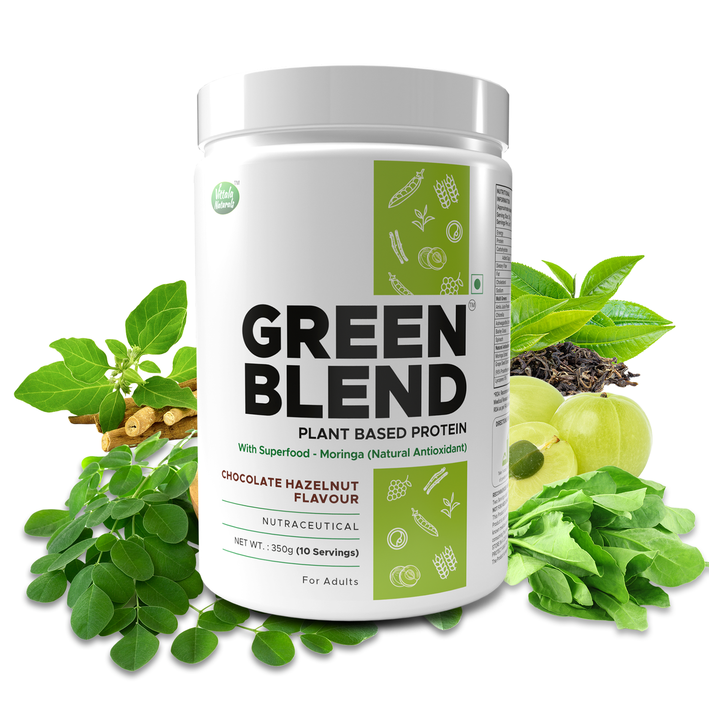 Green Blend Plant Based Protein With Multigreens And Natural Antioxidants For Weight Management