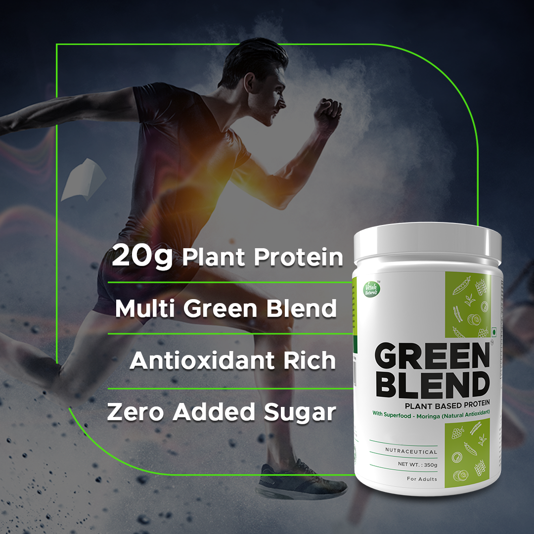 Green Blend Plant Based Protein With Multigreens And Natural Antioxidants For Weight Management