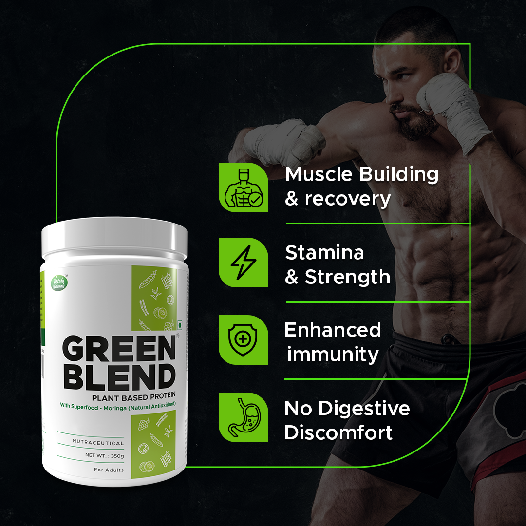 Green Blend Plant Based Protein With Multigreens And Natural Antioxidants For Weight Management