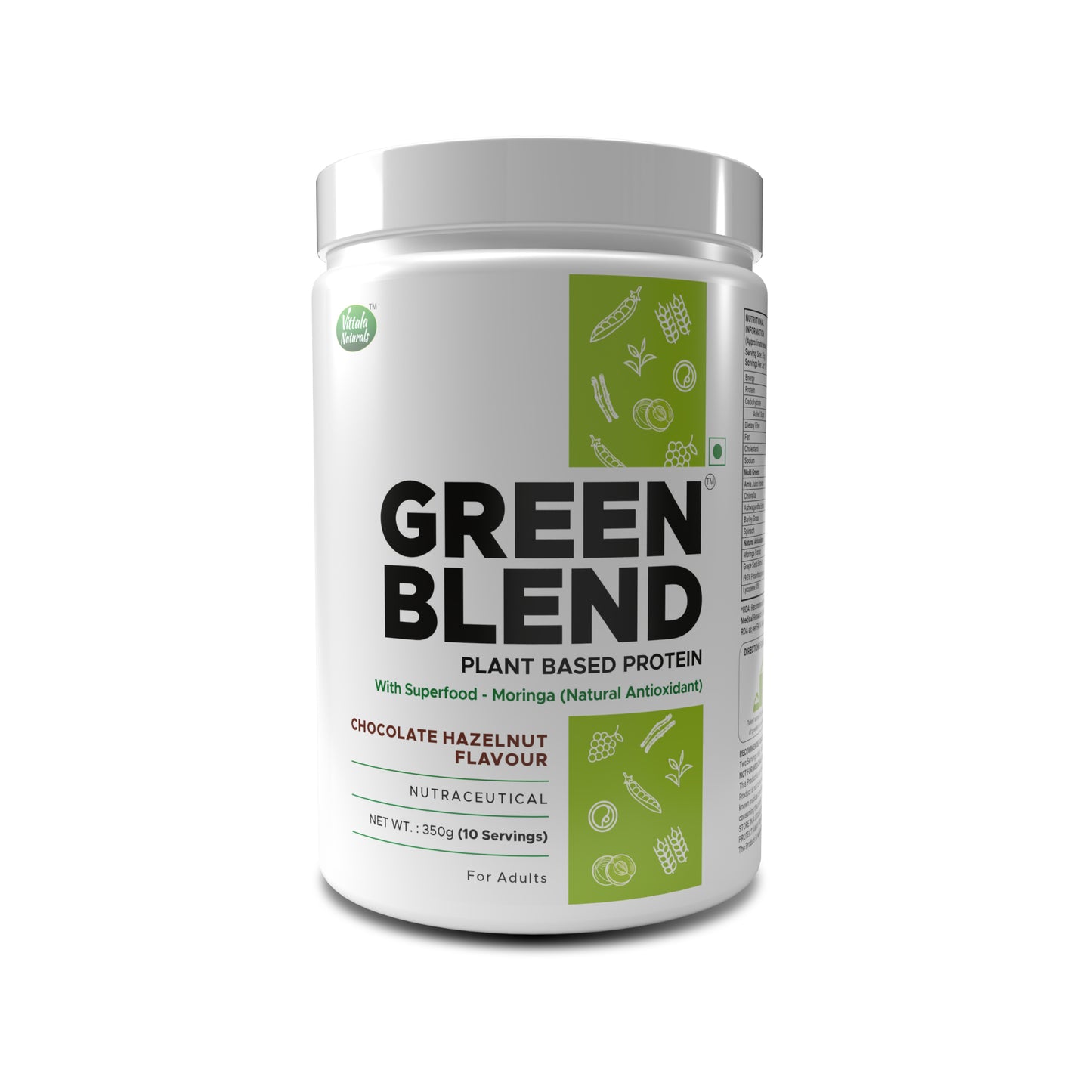 Green Blend Plant Based Protein With Multigreens And Natural Antioxidants For Weight Management