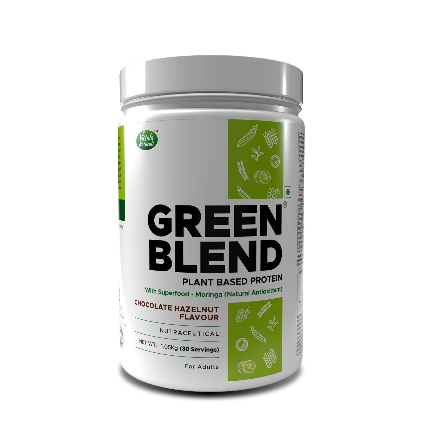 Green Blend Plant Based Protein With Multigreens And Natural Antioxidants For Weight Management