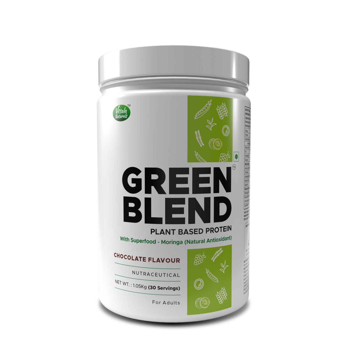 Green Blend Plant Based Protein With Multigreens And Natural Antioxidants For Weight Management