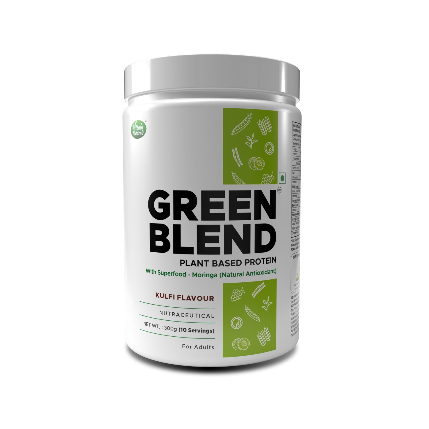 Green Blend Plant Based Protein With Multigreens And Natural Antioxidants For Weight Management