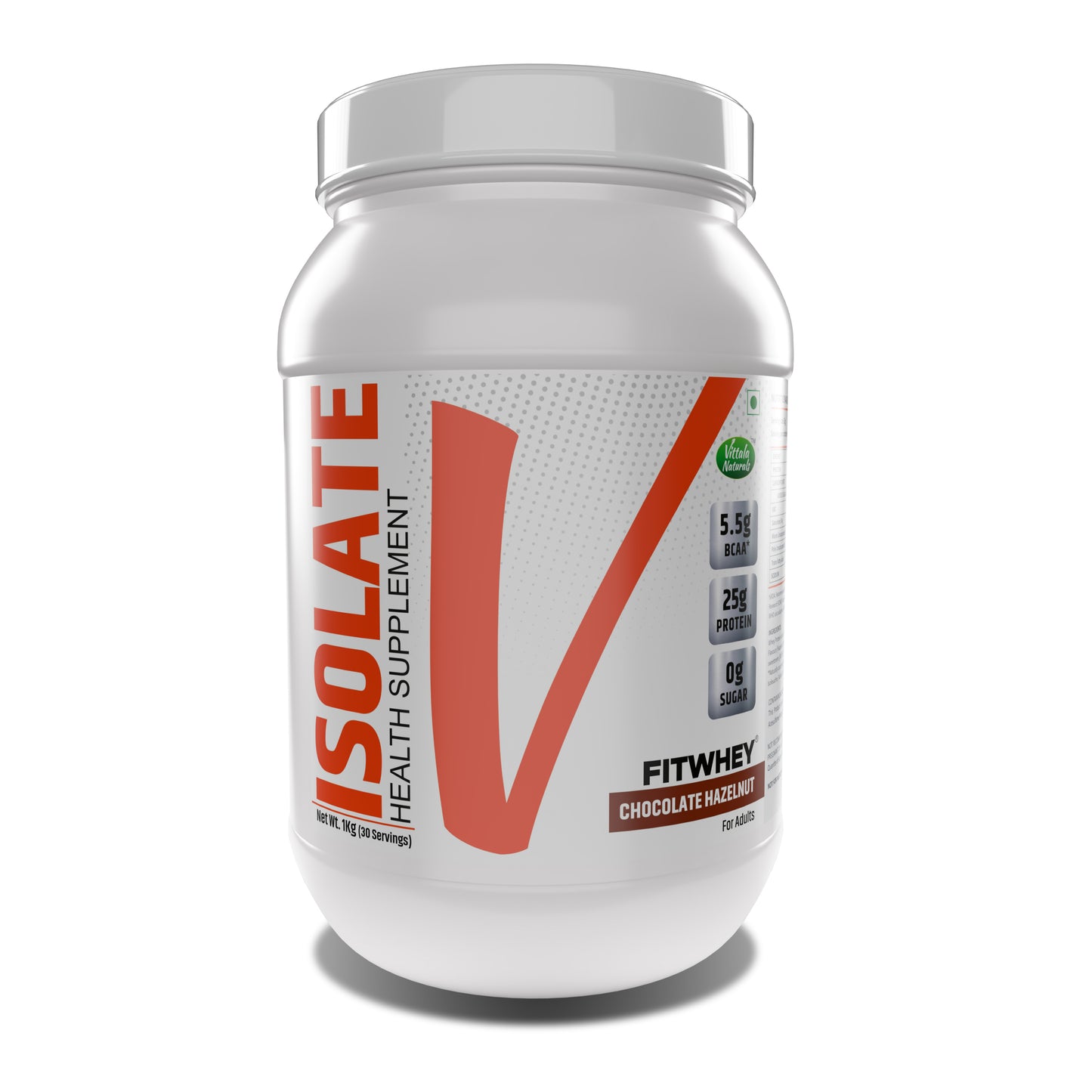 Fitwhey Isolate with 5.5g BCAA | 25g Whey Protein Isolate Per Serving | The Lightest, Tastiest Shake I Easily Palatable