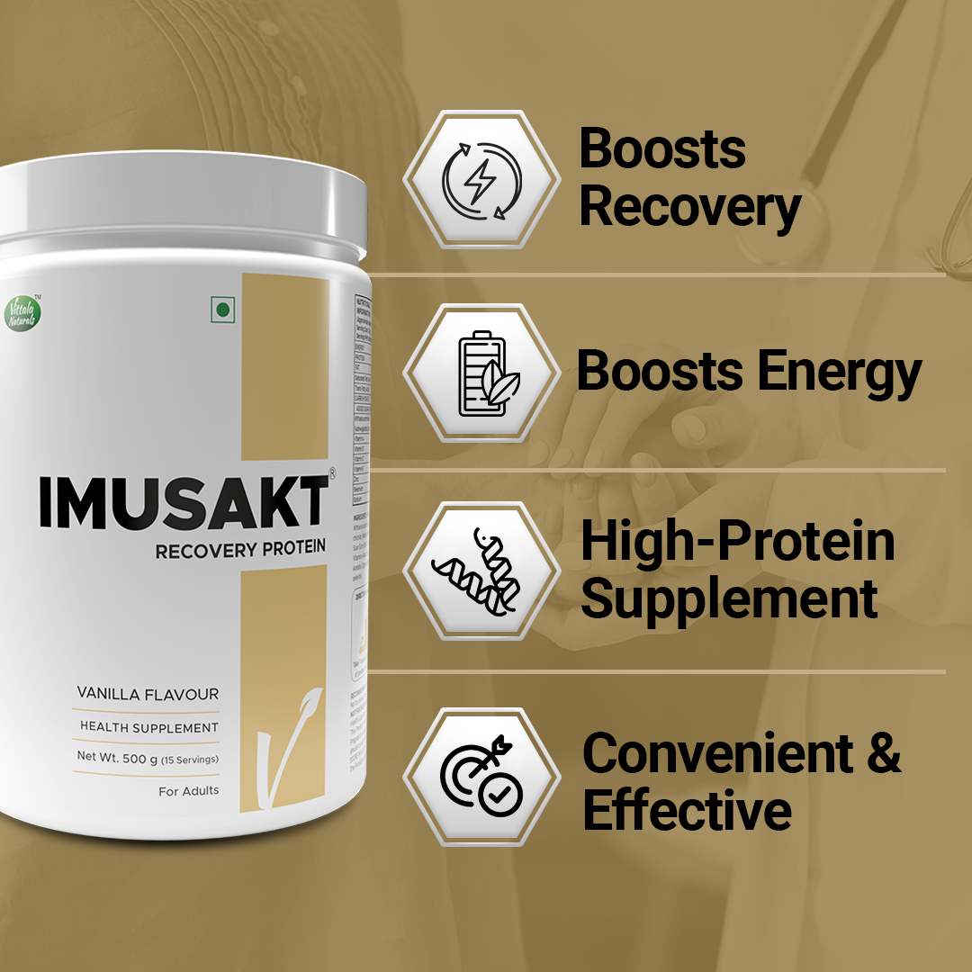 Imusakt Recovery Protein With Vitamins, Minerals For Faster Recovery And Strong immunity
