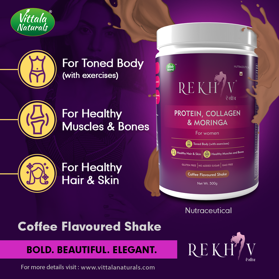 Rekhiv Women’s Protein With Collagen Peptides & Multivitamins For Weight Management, Healthy Skin & Hair