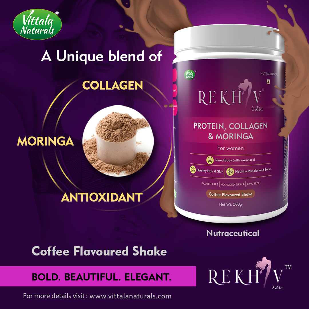 Rekhiv Women’s Protein With Collagen Peptides & Multivitamins For Weight Management, Healthy Skin & Hair