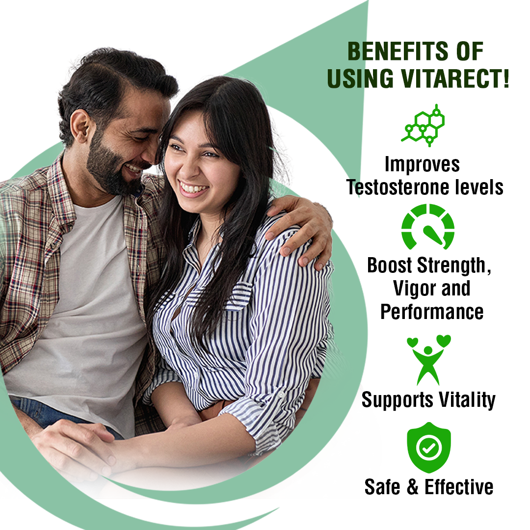 Vitarect to Boost Testosterone levels, Improves Stamina & Performance - Green Apple Flavor