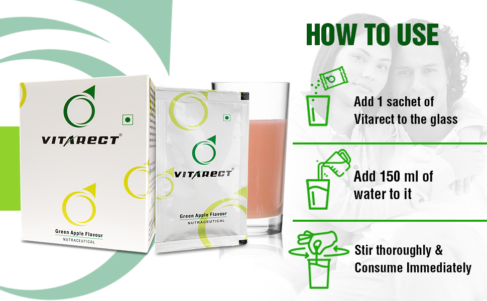 Vitarect to Boost Testosterone levels, Improves Stamina & Performance - Green Apple Flavor