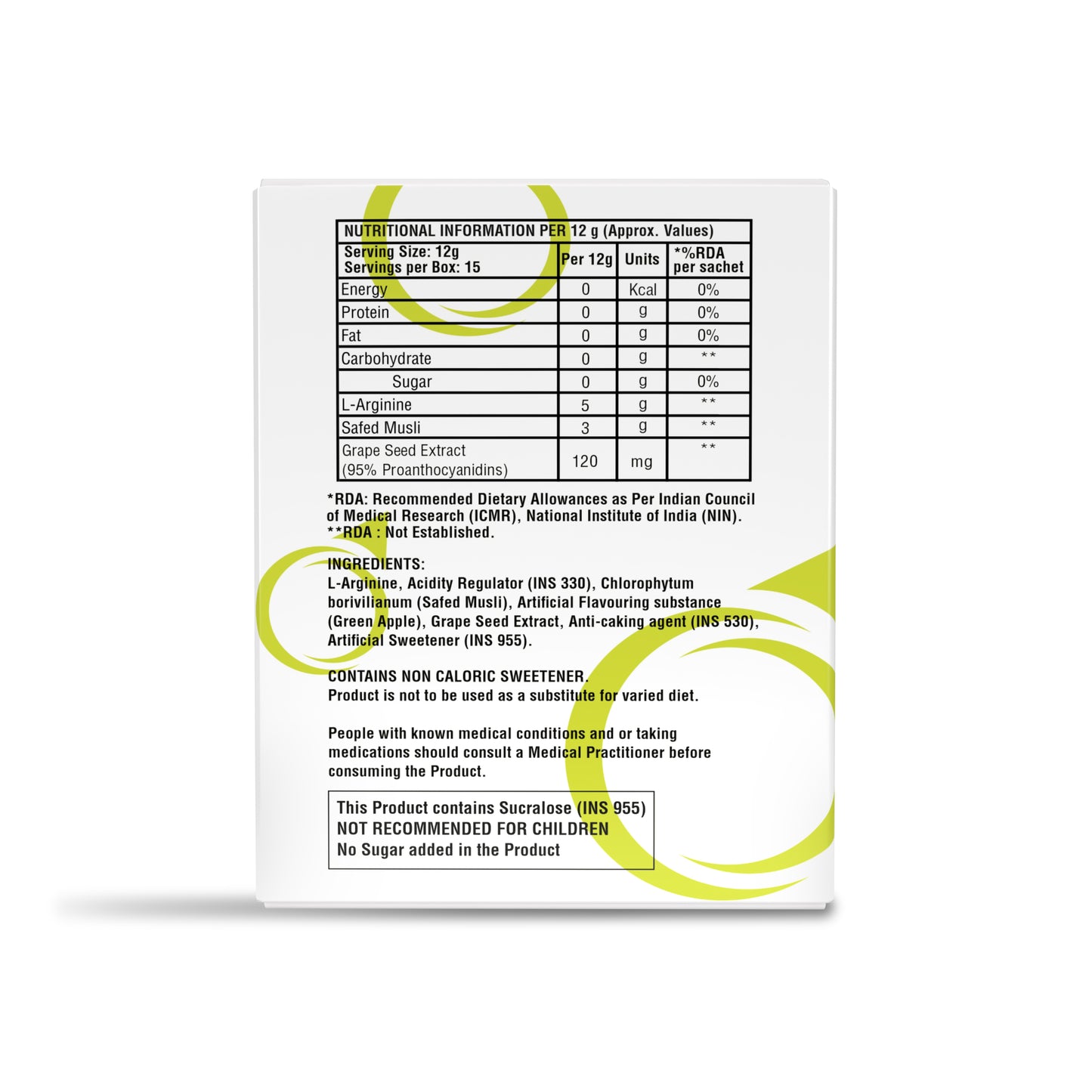 Vitarect to Boost Testosterone levels, Improves Stamina & Performance - Green Apple Flavor