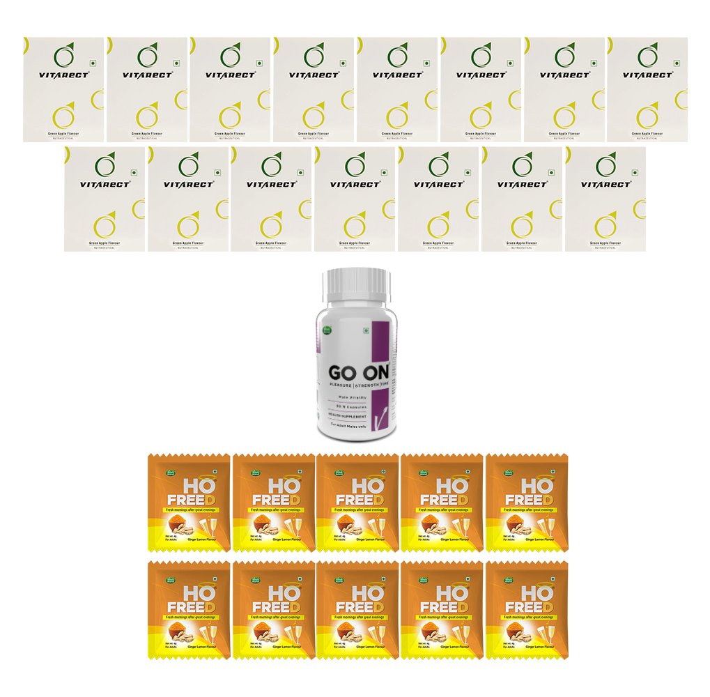 Combo Of Vitarect (Pack Of 15) + Go On Safed Musli (30 Capsules) + (Freebie Hofreed - Pack Of 10)