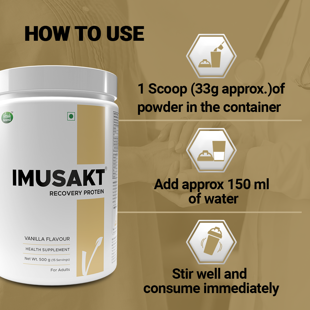 Imusakt Recovery Protein With Vitamins, Minerals For Faster Recovery And Strong immunity