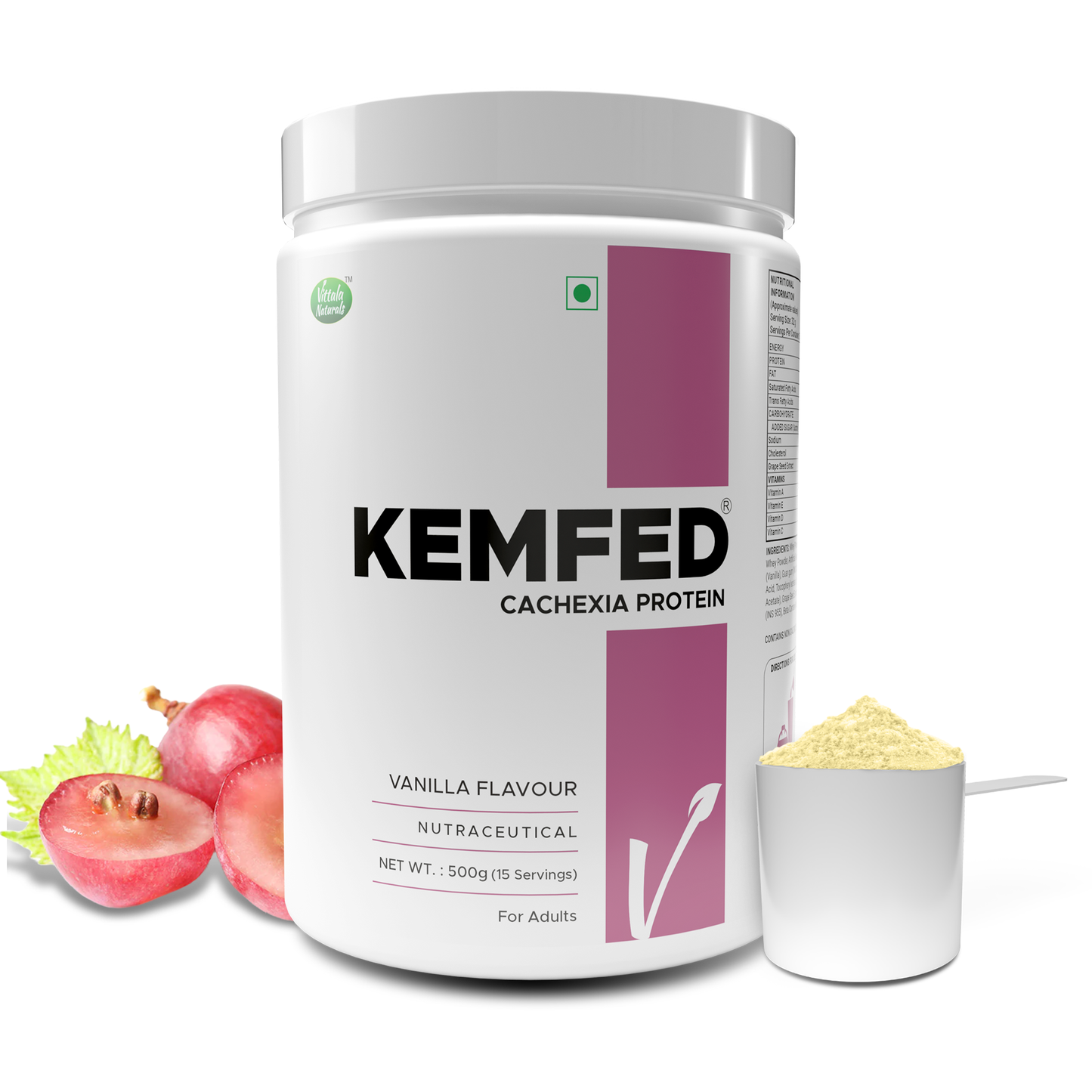 Kemfed Cachexia Protein With Multivitamins And Grape Seed Extract For Muscle, Weight And Energy Gain