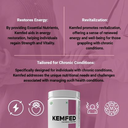 Kemfed Cachexia Protein With Multivitamins And Grape Seed Extract For Muscle, Weight And Energy Gain