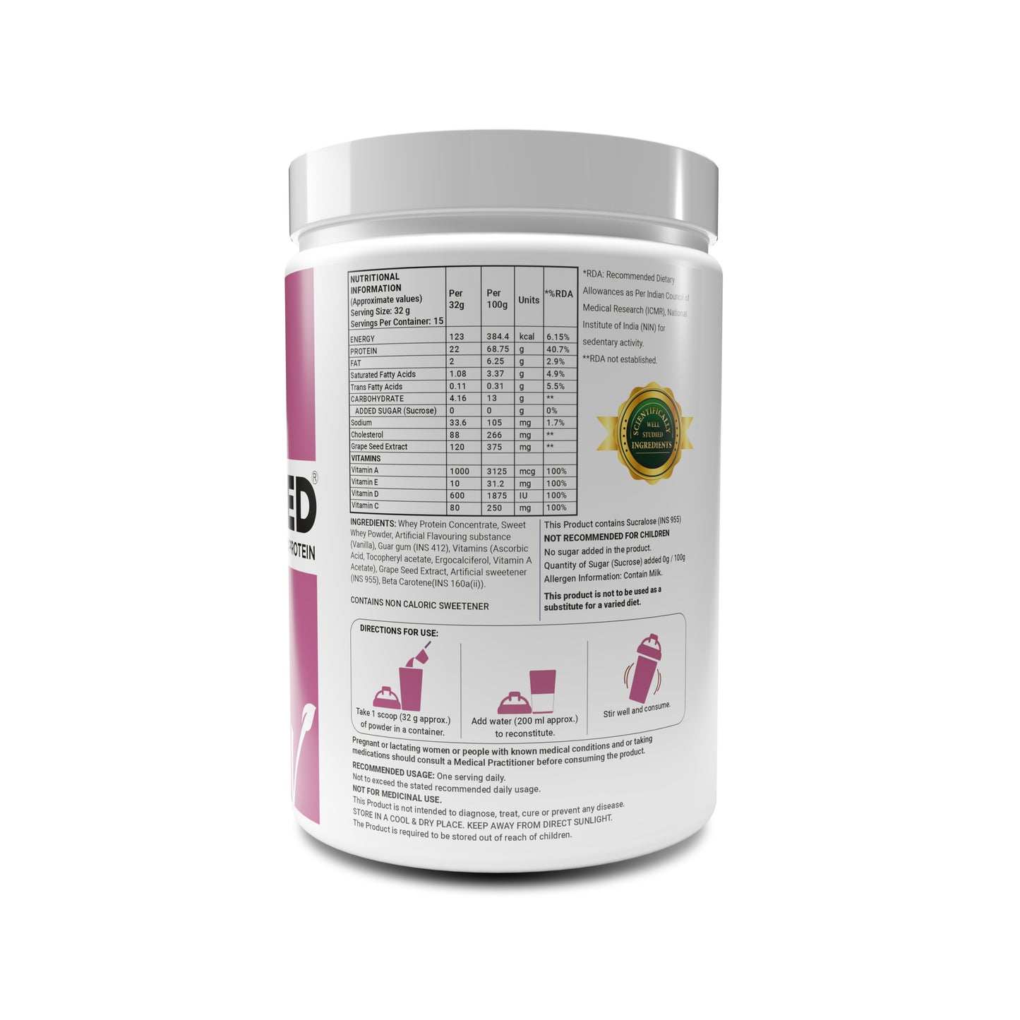 Kemfed Cachexia Protein With Multivitamins And Grape Seed Extract For Muscle, Weight And Energy Gain